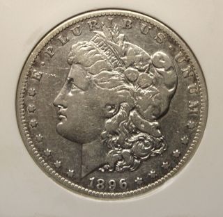 1896 - S Silver Morgan Dollar Better Year Mintage 5,  000,  000 photo