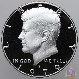1979 S Kennedy Half Dollar Type 1 Filled S Gem Deep Cameo Cn - Clad Proof Coin photo