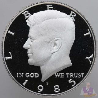 1985 S Kennedy Half Dollar Gem Deep Cameo Cn - Clad Proof Coin photo