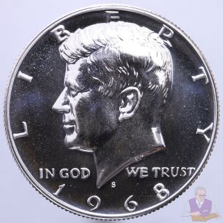 1968 S Kennedy Half Dollar Gem 40 Silver Proof Coin photo