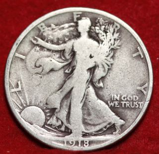 1918 Silver Walking Liberty Half photo