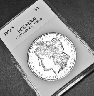 1892 - S Morgan Silver Dollar 100 Rare Us Coin Gem photo