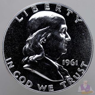 1961 Franklin Half Dollar Gem 90 Silver Proof Coin photo