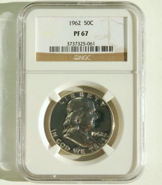 1962 Franklin 50c Ngc Proof 67 - White photo