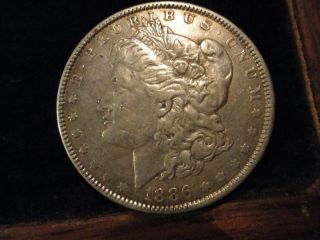 1886 P Morgan Dollar.  900 Silver Coin $1 Vam? Grade & Tone Appeal Ungraded photo
