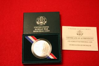 1991 Bu Korean War Dollar [90 Silver] (low Combined) photo