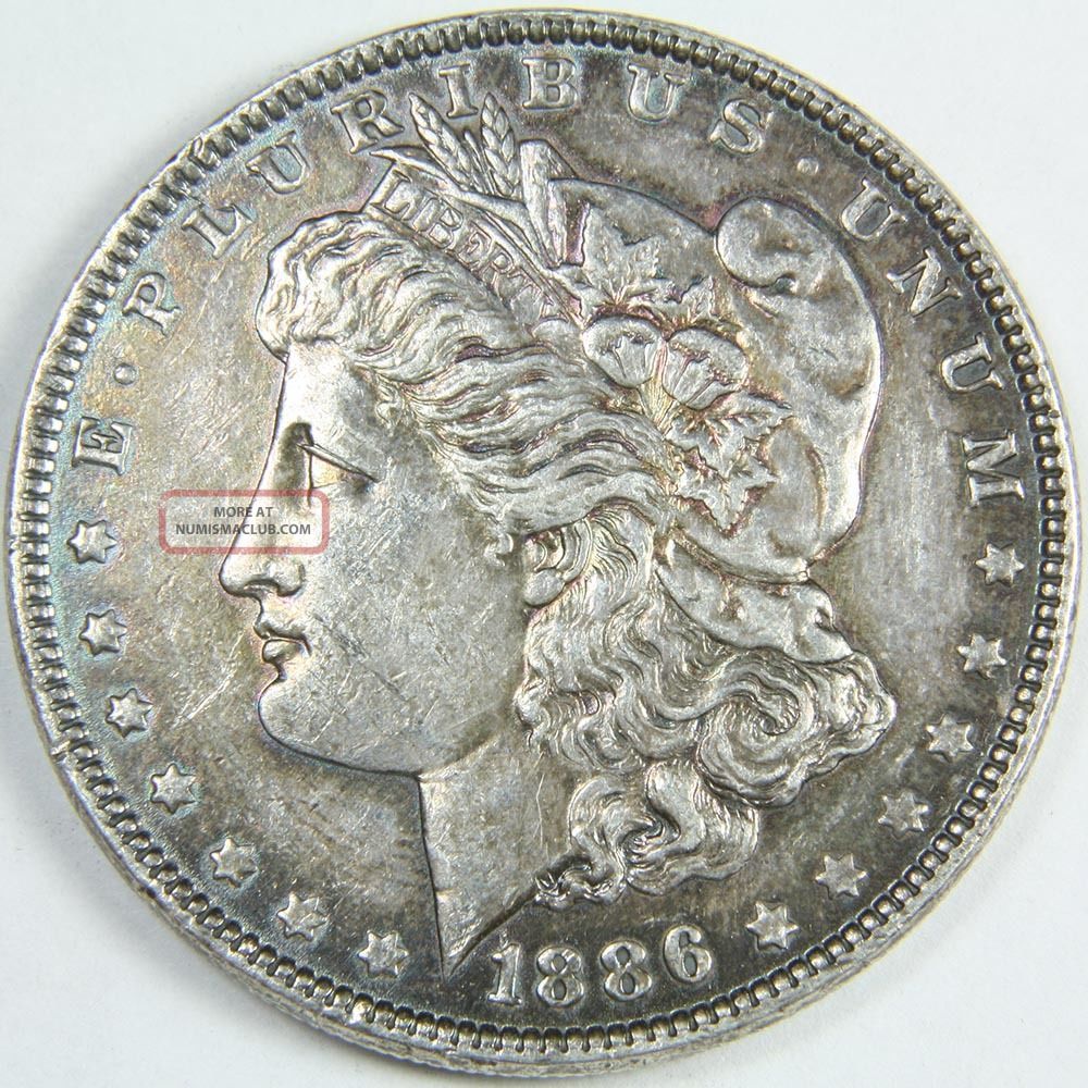 1886 P Morgan Silver Dollar Us Coin 7410