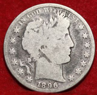 1896 Silver Barber Half Dollar S/h photo
