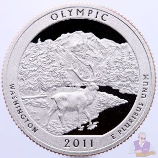 2011 S Parks Quarter Atb Olympic National Gem Deep Cameo Proof Cn - Clad Coin photo