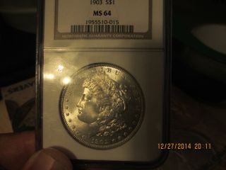 1903 Ms64 Pcgs Morgan Silver Dollar Better Date photo