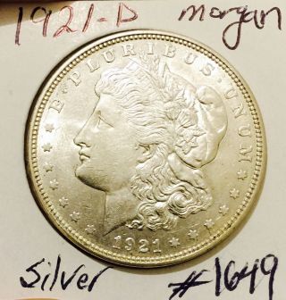 1921 - D Morgan Silver Dollar/ Outstanding Coin 1649 photo