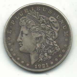 Vintage Higher Grade 1921 S Morgan Silver Dollar Coin - Dec105 photo