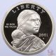 2001 S Native American Sacagawea Dollar Gem Deep Cameo Proof Us Coin Dollars photo 3