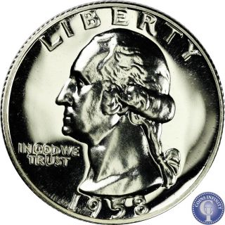 1958 Gem Proof Silver Washington Quarter Frosty Scarce Us Coin 133 photo