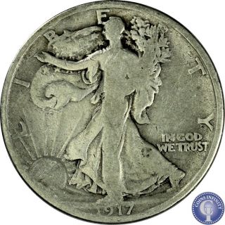 1917 S Fine Silver Us Walking Liberty Half Dollar Rare Date Coin 688 photo