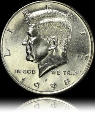 1998 P Gem Uncirculated Kennedy Half Dollar Luster L95 photo