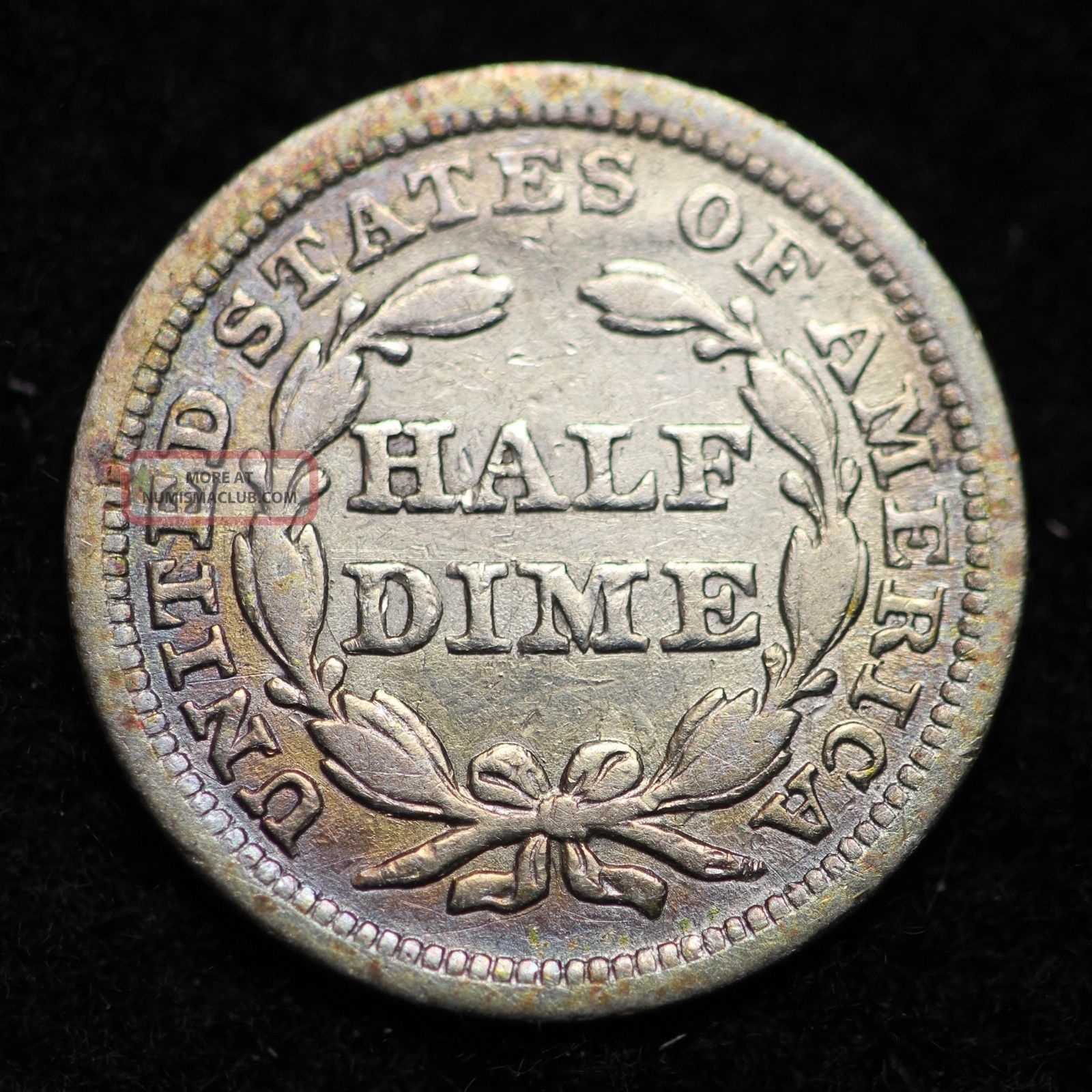 1854 Seated Liberty Half Dime Choice Vf