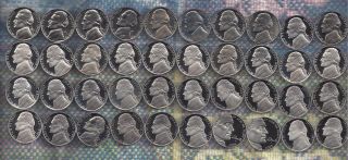 Run Of 1968s To 2014s Jefferson Nickels 49 Different Cameo Proof Nickels Lqqk photo