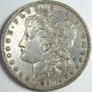 1880 P Morgan Silver Dollar Us Coin 7431 photo