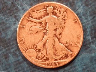1945 Walking Liberty Silver Half Dollar 50c Coin Id Wl003 photo