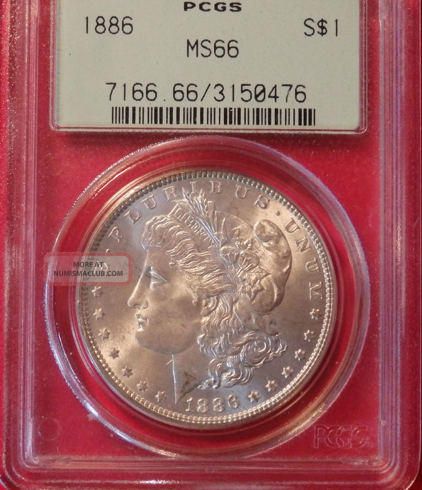 1886 Ms66 Pcgs Uncirculated Morgan Silver Dollar Rare Ogh