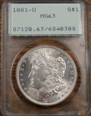 1881 - O Morgan Silver Dollar Pcgs Ms63 Ogh 1st Gen. photo