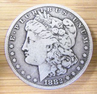 1882 - Cc Morgan Silver Dollar,  Tough Carson City Issue, photo