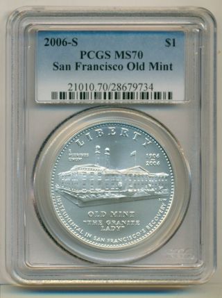 2006 S San Francisco Old Commemorative Silver Dollar Ms70 Pcgs photo