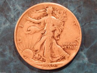 1939 Walking Liberty Silver Half Dollar 50c Coin Id Wl001 photo