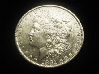 1881 - O Morgan Silver Dollar - Bright Xf - Au - photo