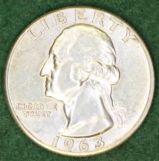 1963 90 Silver Washington Quarter Coin photo