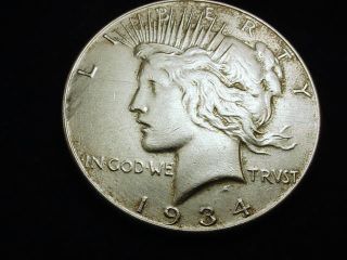 1934 Peace Dollar Coin 120 photo