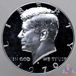 1970 S Kennedy Half Dollar Gem Cameo 40 Silver Proof Coin photo