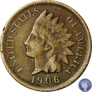 1906 Better Grade Indian Head Cent Rare Copper Us Antique Old Penny 820 photo