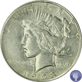 1923 D Silver Peace Dollar Scarce Usa Old Coin 746 photo
