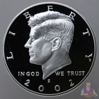 2002 S Kennedy Half Dollar Gem Deep Cameo 90 Silver Proof Us Coin photo