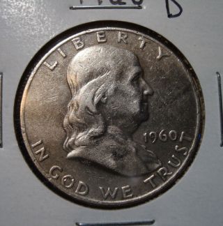 1960 D Franklin Half Dollar 90 Silver photo