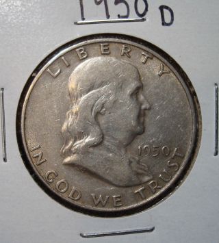 1950 D Franklin Half Dollar 90 Silver photo
