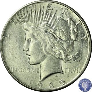 1925 S Silver Peace Dollar Scarce Usa Old Coin 815 photo