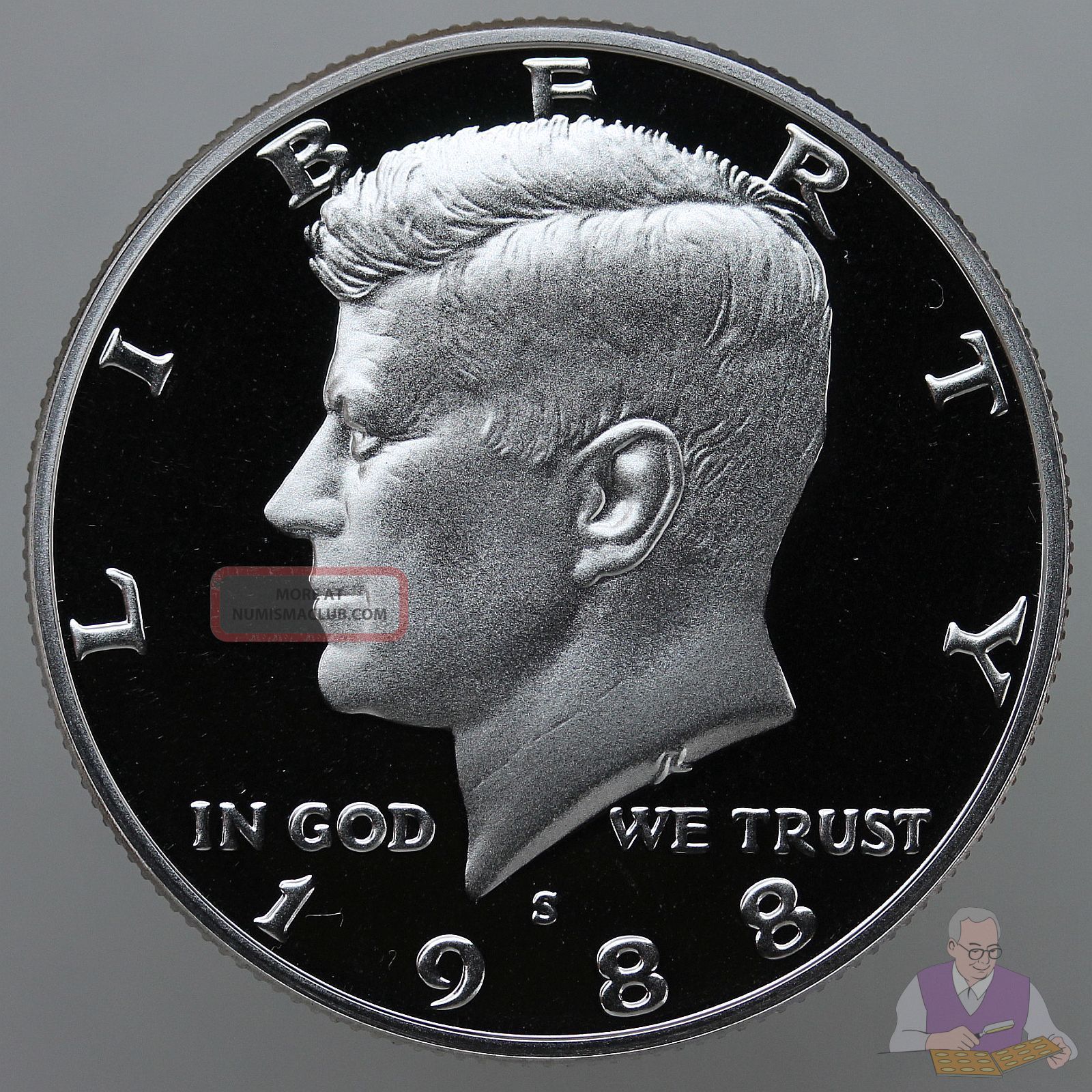 1988 S Kennedy Half Dollar Gem Deep Cameo Cn Clad Proof Coin