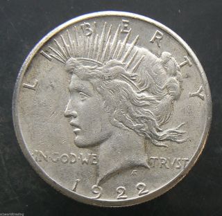 1922 - S Peace Liberty Silver One Dollar Coin photo