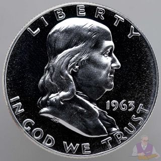 1963 Franklin Half Dollar Gem 90 Silver Proof Coin photo