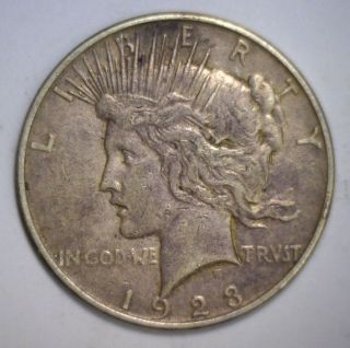 1923 D Peace Silver Dollar Ef Xf Extra Fine Denver Issue photo