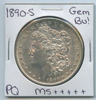1890 - S Morgan Dollar Uncirculated Us Gem Pq Silver Coin Bu Unc Ms, photo