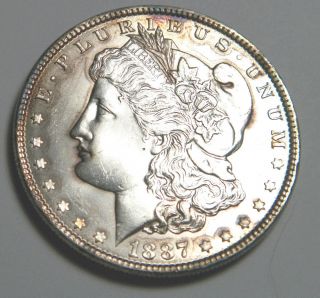 1887 Morgan Dollar Coin photo
