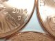 (3) 2014 - D 1c Partial Unplated Error Lincoln Shield Cents Gem Bu Coins: US photo 4