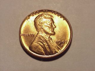 1947 D Lincoln Wheat Cent Red Bu photo