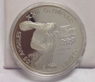 United States 1983 - S Xxiii Summer Olympics Commemorative Silver Dollar 13 photo