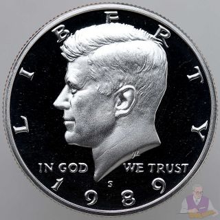 1989 S Kennedy Half Dollar Gem Deep Cameo Cn - Clad Proof Coin photo