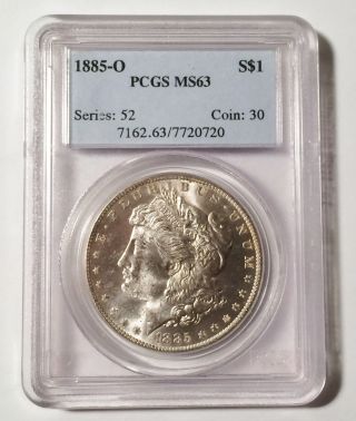 1885 - O Morgan Dollar - Pcgs - Ms 63 - Silver Dollar photo